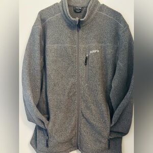 Solaris Men's Full-Zip Gray Heather Fleece Jacket